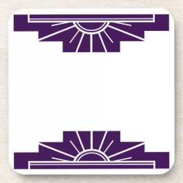 Porta-copo Art Deco Sunburst em Profundo roxo