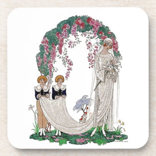 Porta-copo Art Deco Vintage Bride