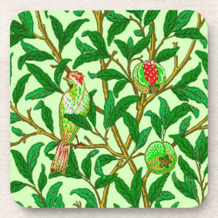 Porta-copo Art Nouveau Bird e Pomegranato, Verde limão