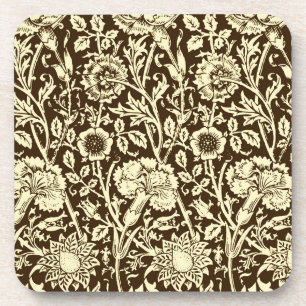 Porta-copo Art Nouveau Carnação Damask, Brown e Cream