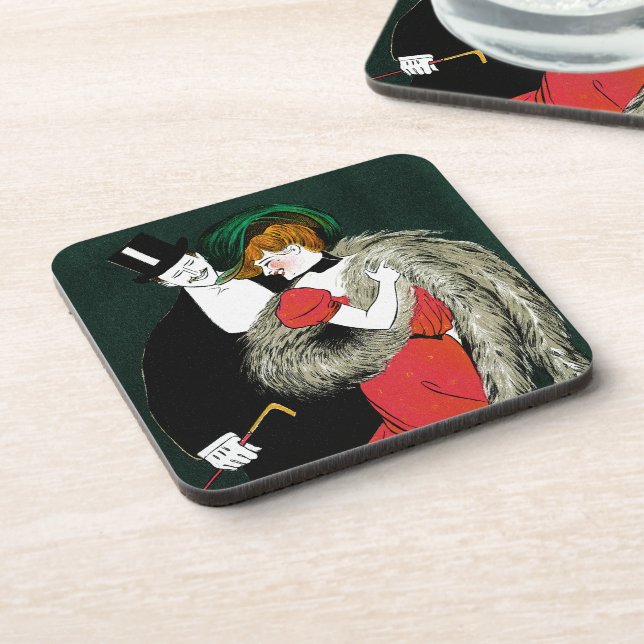 Porta-copo Arte Antiga Art Nouveau, Moda Italiana Amor Romanc (Left Side)