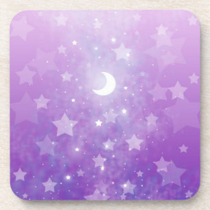Porta-copo Arte Celestial Fantástico Roxo Estrelas e Lua