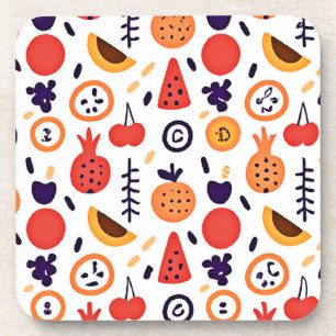 Porta-copo Arte Colorida de Padrão do Fruta
