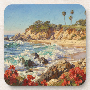 Porta-copo Arte Costeira Impressionista Praia da Califórnia