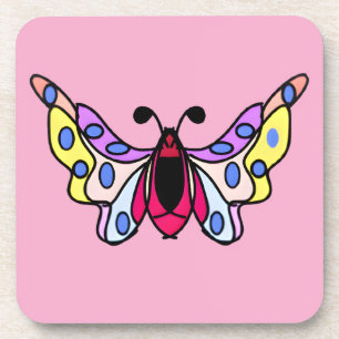 Porta-copo Arte de Borboleta Folclórica Moderna Vibrante Pers