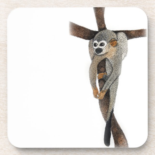 Porta-copo Arte de caneta de macaco-aranha (Frente)