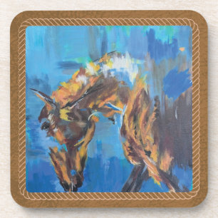Porta-copo Arte de Cavalo Abstrato