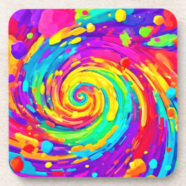 Porta-copo Arte de Coloração Espiral Vibrante
