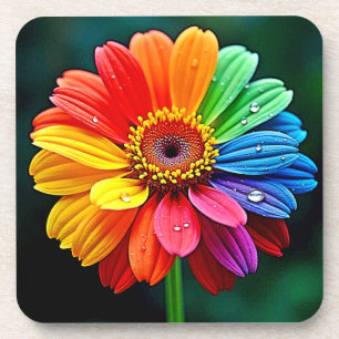 Porta-copo Arte de Flor Pétala Arco-Íris