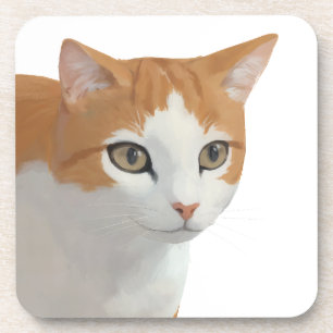 Porta-copo Arte de Gato Ruivo Adorável