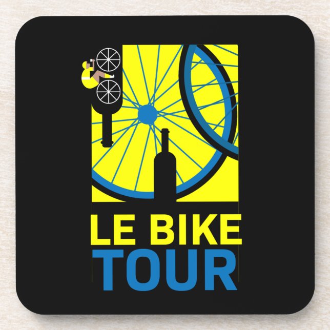 Porta-copo Arte de Itinerários de Bike (Frente)