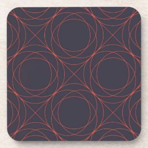 Porta-copo Arte de padrão de linha elegante, simples, vivo,