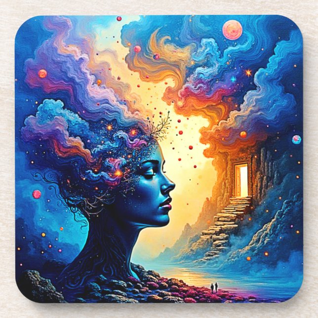 Porta-copo Arte de Paisagem Cósmica (Frente)