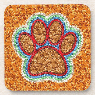 Porta-copo Arte de Pata de Cães com Poli Baixa