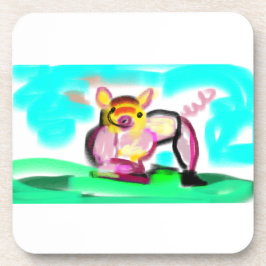 Porta-copo Arte de porco fofo 