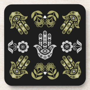 Porta-copo Arte de Proteção da Mão Hamsa