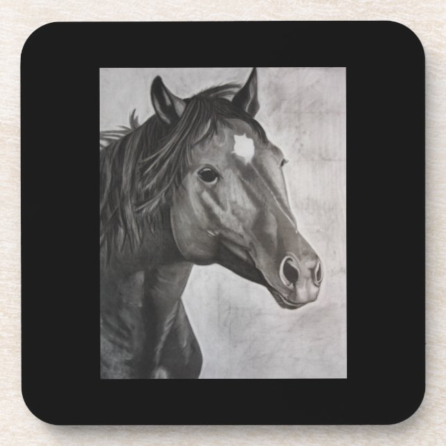 Porta-copo Arte Desenhada à Mão do Cavalo (Frente)