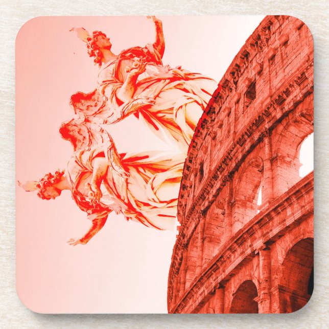Porta-copo Arte digital de Colósseis e estátuas/esculturas (Frente)