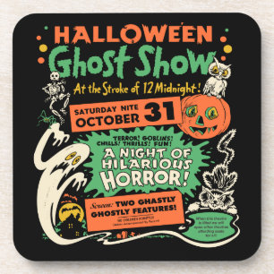 Porta-copo Arte do poster da mostra do susto do vintage -