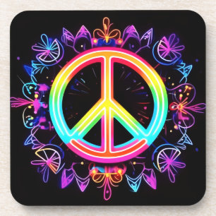 Porta-copo Arte do Símbolo de Paz Arco-Íris