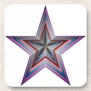 Porta-copo arte geométrica abstrato estrela