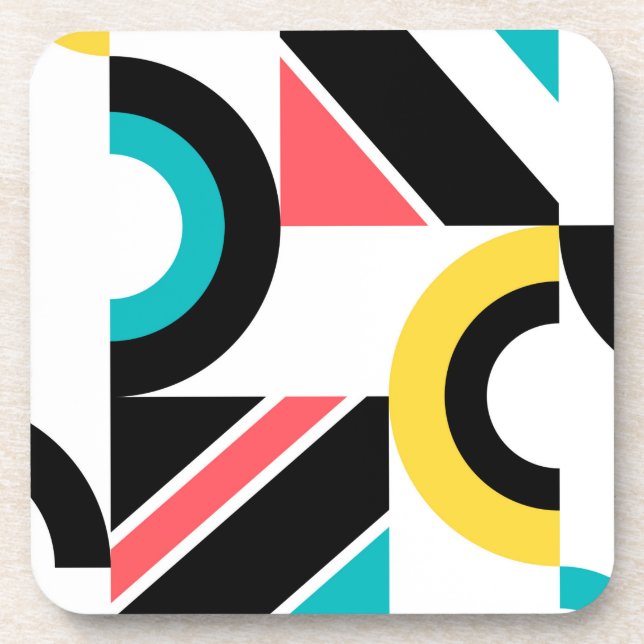 Porta-copo Arte geométrica moderna, colorida, urbana, moderna (Frente)