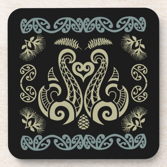 Porta-copo Arte Nova Zelândia (Frente)