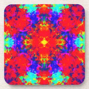 Porta-copo Arte Padrão de Cores Brilhantes Vibrantes