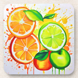 Porta-copo Arte Vibrante de Frutas Cítricas