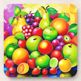 Porta-copo Arte Vibrante de Frutas Mistas