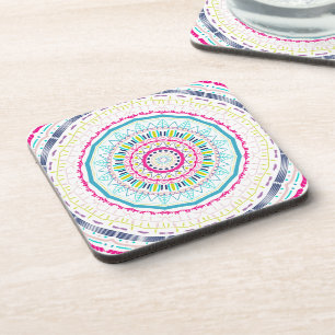 Porta-copo Arte Vibrante e Colorida de Mandala