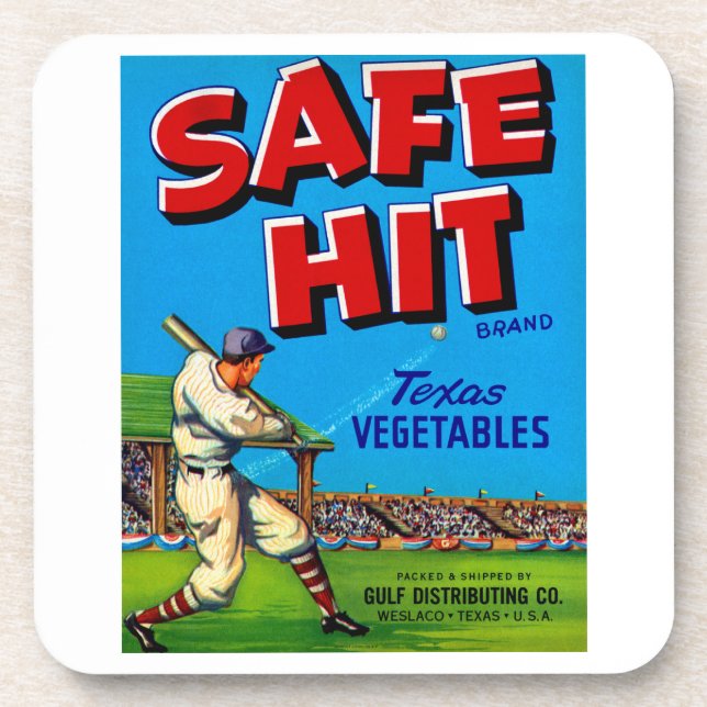 Porta-copo Arte Vintage Lable Em Segurança (Frente)