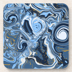 Porta-copo Artes fluidas, brancas e Douradas