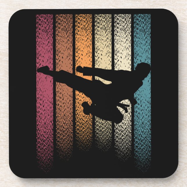 Porta-copo Artes Marciais Retro Vintage (Frente)