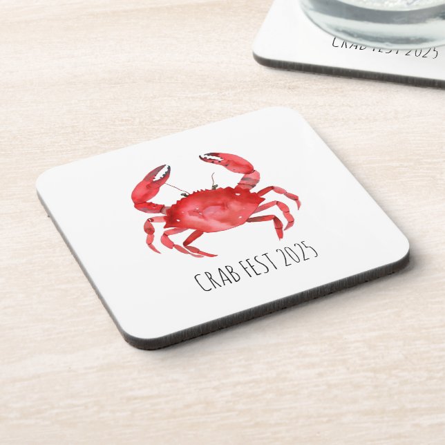 Porta-copo Artisan Red Crab EVENT NAME Coaster Fun (Left Side)