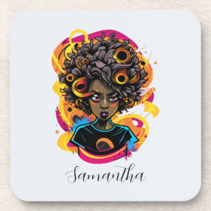 Porta-copo Artista Afro Mulher