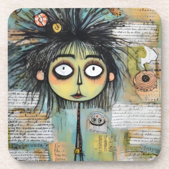 Porta-copo ArtLady 18 Encantada e angustiada (Frente)