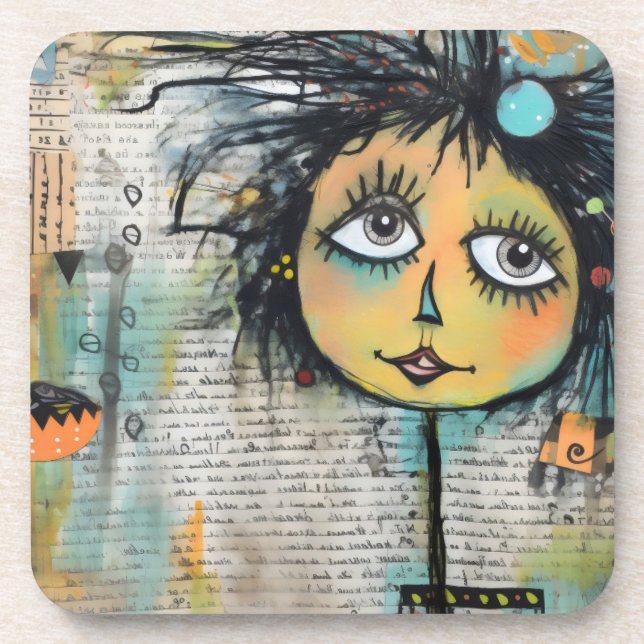 Porta-copo ArtLady 25 Encantada e angustiada (Frente)