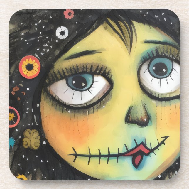 Porta-copo ArtLady 6 encantadora e angustiada (Frente)