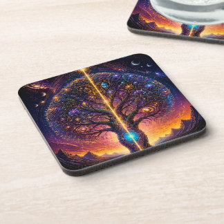 Porta-copo Árvore Cósmica da Vida Arte Celestial