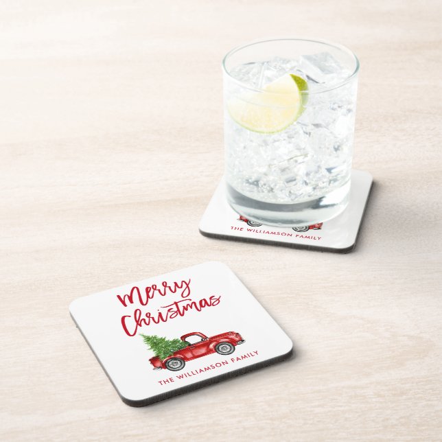 Porta-copo Árvore de Natal de Caminhão de Escova Vermelha (Lado Direito)