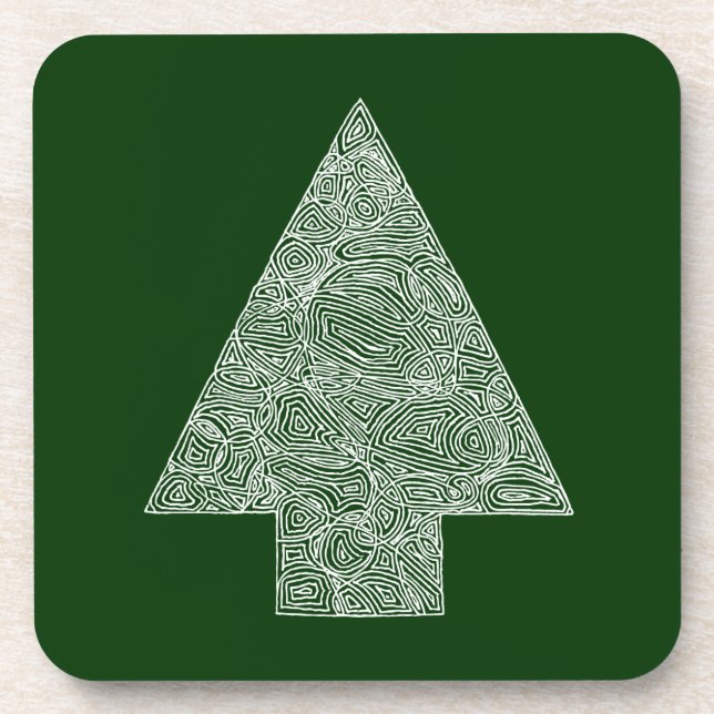 Porta-copo Árvore de Natal Moderna (Frente)