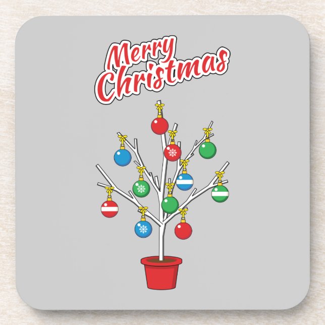 Porta-copo Árvore do Ramal de Natal - Feliz Natal (Frente)