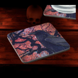 Porta-copo Árvore mapeada japonesa preto e verde