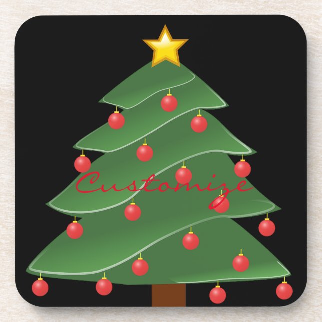 Porta-copo Árvore Natal Trocado (Frente)