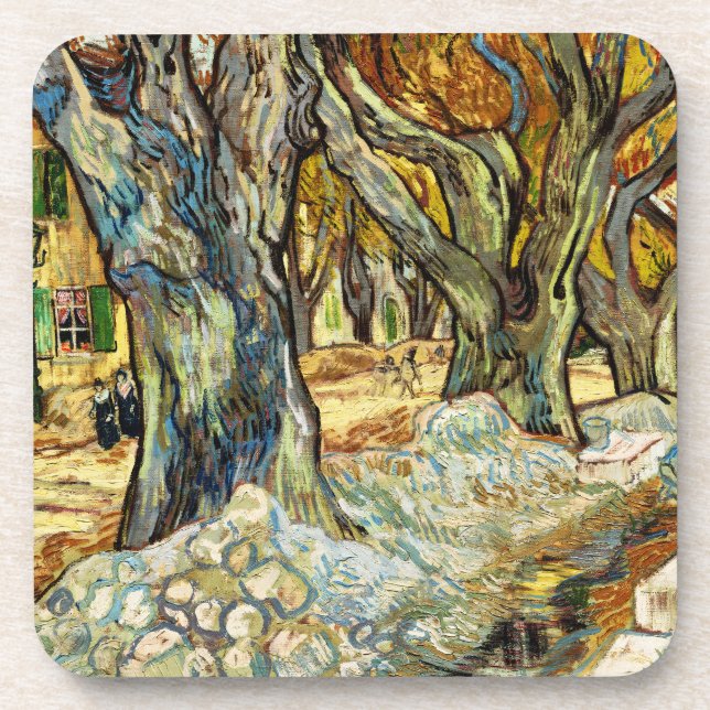 Porta-copo Árvores De Grandes Aviões De Vincent Van Gogh (Frente)