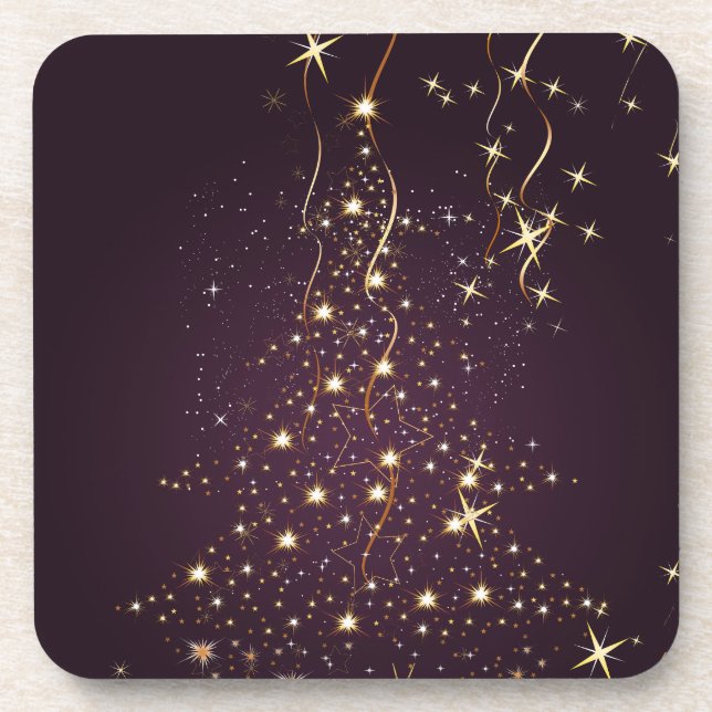Porta-copo Árvores de Natal Brilhantes PixDezines (Frente)