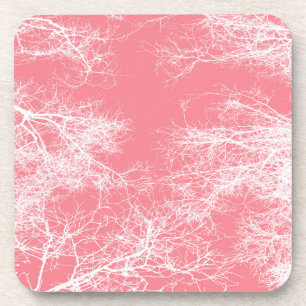 Porta-copo Árvores rosa e branca