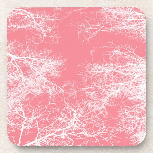 Porta-copo Árvores rosa e branca (Frente)