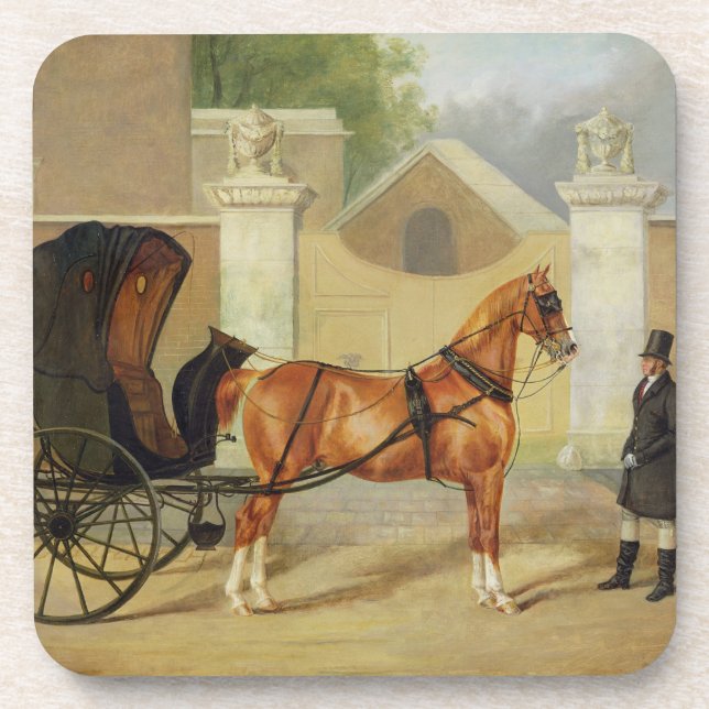 Porta-copo As carruagems dos cavalheiros: Um Cabriolet, (Frente)